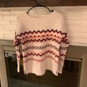 LOFT Pink Patterned Sweater 💕